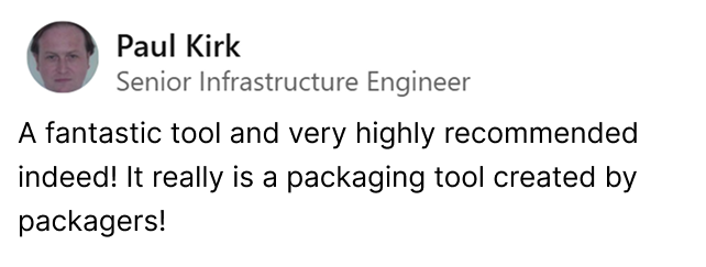 Paul Kirk on Linkedin about Master Packager